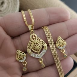 Gold Pendant set for Women-image-77