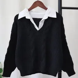 Alamode By Akanksha Women Cable Knit Woollen Pullover-image-74