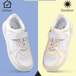 Pine Kids Velcro Closure Casual Shoes - White-image-22