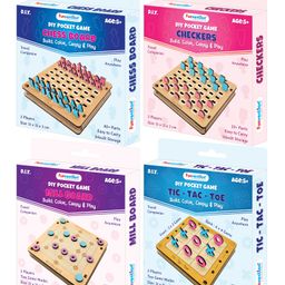Funvention Set Of 4 DIY Pocket Travel Games - Multicolour-21
