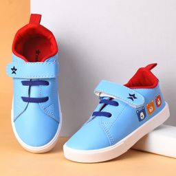 Cute Walk by Babyhug Casual Shoes with Velcro Closure Widl Animal Print - Blue-image-22