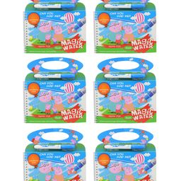 Asera 6 Pcs Pig Theme Reusable Magic Water Painting Book - Multicolor-7