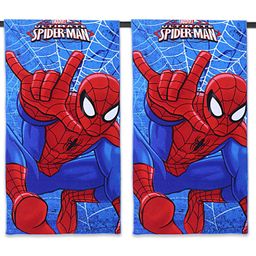 Kuber Industries Marvel Spiderman Kids Bath TowelSoft Cotton Towel For KidsSides Stitched Baby Towel400 GSM Toddler Bath Towel24x48 InchPack of 2,Red,-image-75