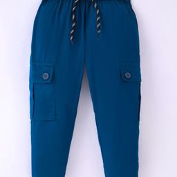 Rikidoos Solid Pocket Detailed Pant - Blue-image-43