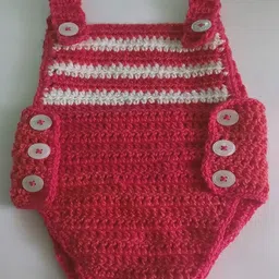 Knits & Knots Sleeveless Self Designed Handmade Onesie - Pink-picture-20