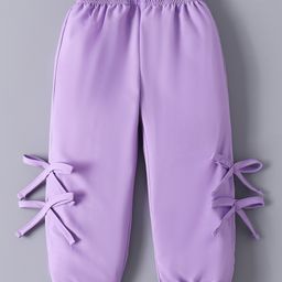 Mark & Mia Full Length Solid Pants - Purple-image-96