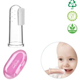 Safe-O-Kid BPA-Free Finger Brush and Tongue CleanerSoft, Non-Toxic Silicone Finger Brush for Gently Cleaning Baby's Gums, Tongue, and First Teeth-image-1