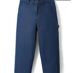 Pine Kids Denim Full Length Washed Jeans - Navy Blue-picture-14