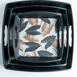 Superware Melamine Serving Tray Set Leafscape Matte (Set Of 3)-14
