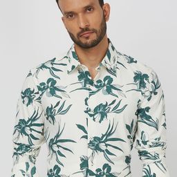 Mufti Men aw-24 Slim Fit Floral Printed Casual Shirt-picture-1