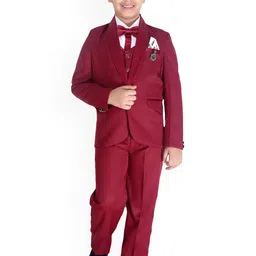 BAESD Boys Regular Fit Single-Breasted 5-Piece Suit-image-46