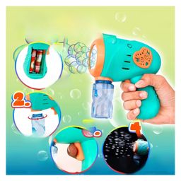 Sanjary Battery Operated Bubble Making Machine  Gun Leak-Proof with 1 Bubble Bottle Solution Toy for kids -Color & Design May Vary image 4