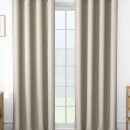 Story@home Brown & White Set of 2 Room Darkening Long Door Curtain-image-108