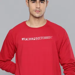 HRX by Hrithik Roshan Men Red Printed Lifestyle Sweatshirt-image-7