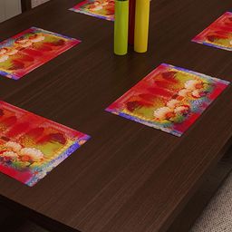 SEJ by Nisha Gupta Red Set of 4 Printed Table Placemats image 3