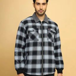 ATG By Wrangler Grey Regular Fit Check Shacket-25