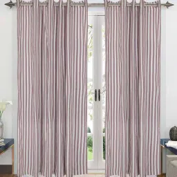 Saral Home Brown 7 ft. Eyelet Door Curtains - Set of 2-image-41