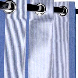 Saral Home Blue Cotton Stripe Curtain-26