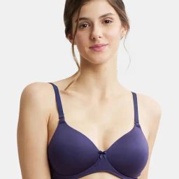 Jockey 1819 Women's Wirefree Padded Microfiber Nylon Full Coverage Multiway Styling T-Shirt Bra-image-9