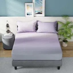 Nautica Bradford Purple & Mauve 160 TC Cotton King Bedsheet with 2 Pillow Covers-image-5