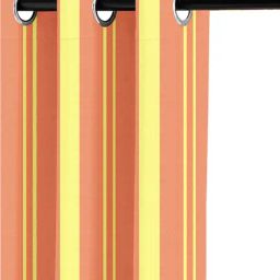 Saral Home Orange Cotton Stripe Curtain-48