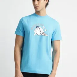Reebok Blue Cotton Regular Fit Printed Sports T-Shirt-picture-21