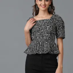 Kotty Black & White Printed Top-image-97