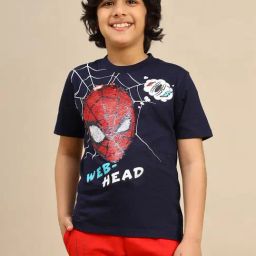 Kidsville Spiderman Printed Regular Fit Reversible Sequin T-Shirt For Boys-image-50