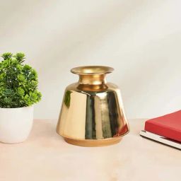 Living Scapes by Pantaloons Gold Metal Decorative Bowl-image-10