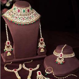 Peora 18K Gold Plated Jodha Akbar Choker Bridal Ethnic Indian Jewellery Set-17