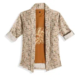 Charchit Boys Coffee Printed Comfort Fit Shirt-image-86
