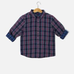 Allen Solly Junior Multicolor Cotton Chequered Full Sleeves Shirt-image-93