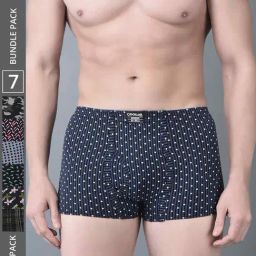 Dollar Bigboss Assorted Cotton Regular Fit Printed Trunks - Pack Of 7-image-28