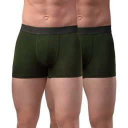 UnderJeans by Spykar Olive Trunks - Pack of 2-image-52