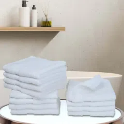 Bianca Paradiso White 100% Cotton 500 GSM Face Cloths - Set of 12-picture-30