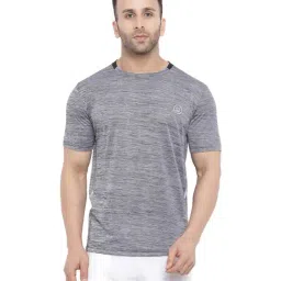 Chkokko Grey Regular Fit Sports T-Shirt-image-87