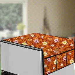 The Furnishing Tree Orange Printed Refrigerator Cover-picture-39