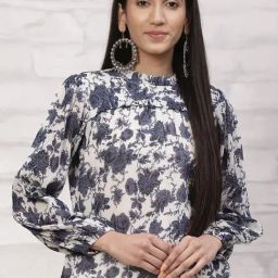 Rangriti Indigo Printed Top-picture-2
