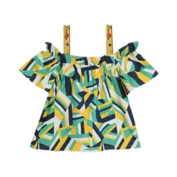 Blue Giraffe Kids Multicolor Printed Top-image-86