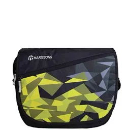 Harissons Black & Yellow Printed Medium Cross Body Bag-7