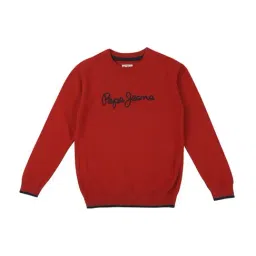 Pepe Jeans Kids Red Cotton Regular Fit Full Sleeves Sweater-image-81