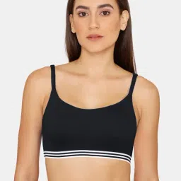 Zivame Black Full Coverage Non-Padded Double Layered Bralette-picture-12