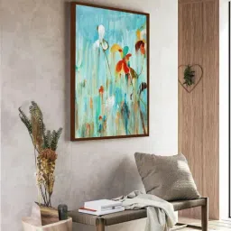 The Art House Abstract Multicolor Canvas Painting-44