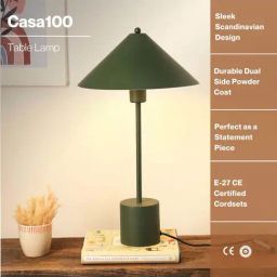 FIG Living Olive Green Metal & Iron Casa100 Table Lamp-67