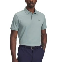 UNDER ARMOUR Green Regular Fit Solid Polo T-Shirt-picture-24