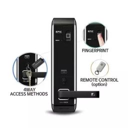 Epic 4 Way Smart Door Lock with Pin Number, Mechanical Key, Fingerprint & RFID Locking System, EF-8000LB image 3