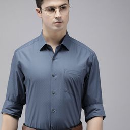 Arrow Pure Cotton Textured Manhattan Slim Fit Formal Shirt-image-16