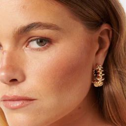Forever New Signature Sakura Stone Swirl Hoop Earrings-image-18