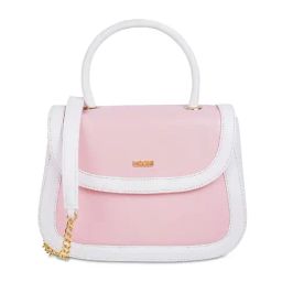 Mochi Pink Solid Medium Satchel Handbag-image-43