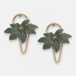 Sohi Gold Plated Party Designer Stone Drop Earrings-15